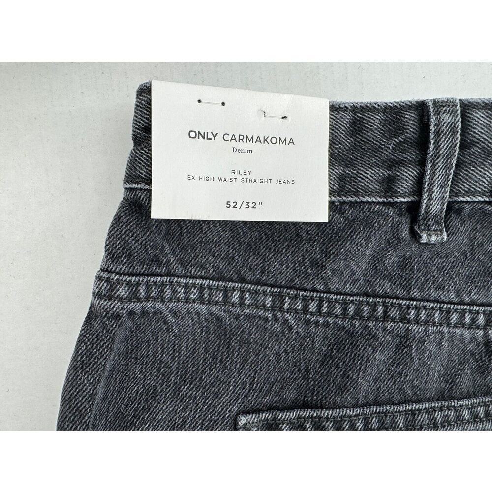 ONLY CARMAKOMA jeans plus size 52/32 grunge normcore High Waist Straight Leg NWT - Picture 11 of 16